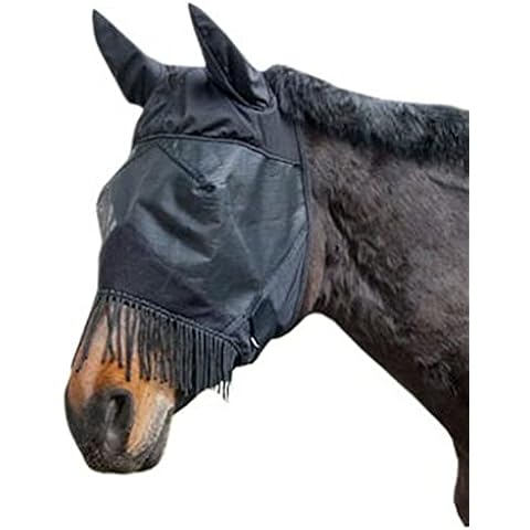 Máscara antimoscas Pura Sangre con Orejeras y Flecos Cover