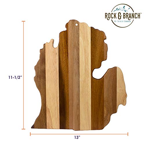 Tabla de cortar de madera con forma de Michigan miniatura 7