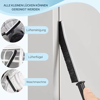 Crevice Cleaning Brush, Bathroom Tile Groove Gap Cleaning Brush,Premium Crevice Cleaning Tool Aluminum Support with 15° Angle Magic Brush, Thin Brush for Home Kitchen (5PCS)