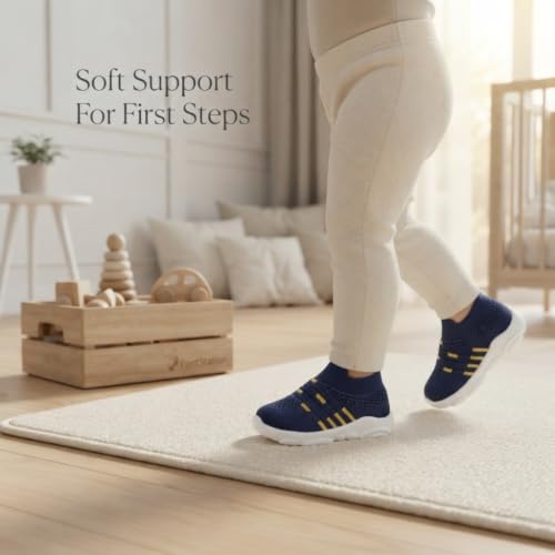 Image of Infant Shoes for Baby Boys & Girls | Musical Sound Walking Shoes | First Walker Shoes for Toddlers | Lightweight Breathable Knit Sneakers | Soft Sole Comfortable Slip On Shoes for Newborns, Babies & Kids
