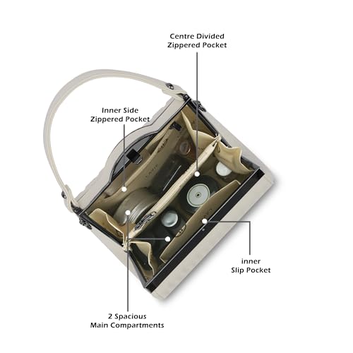 Image of Lavie Luxe Women's Fluffel Frame Satchel Handbag for Women | Satchel Bag for Work | Ladies purse | Stylish Shoulder Bag | Gift For Women