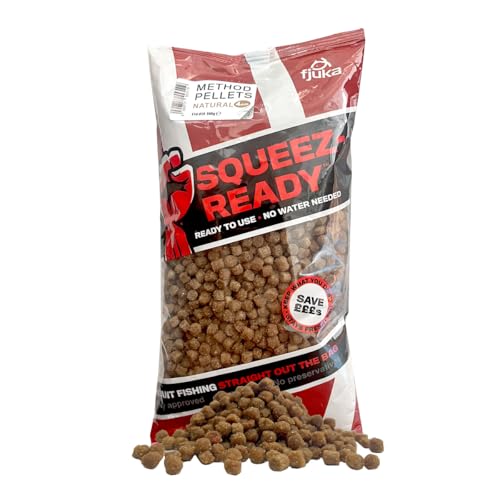 Fjuka Squeez-Ready Method Pellet 4mm | Straight from the bag for Method feeders