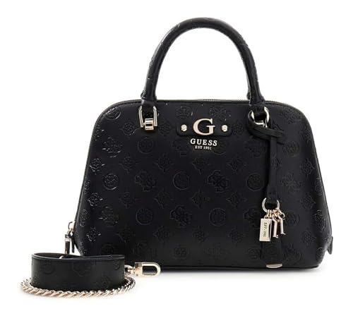Sac à main GUESS Dita rigide noir matelassé avec logo discret