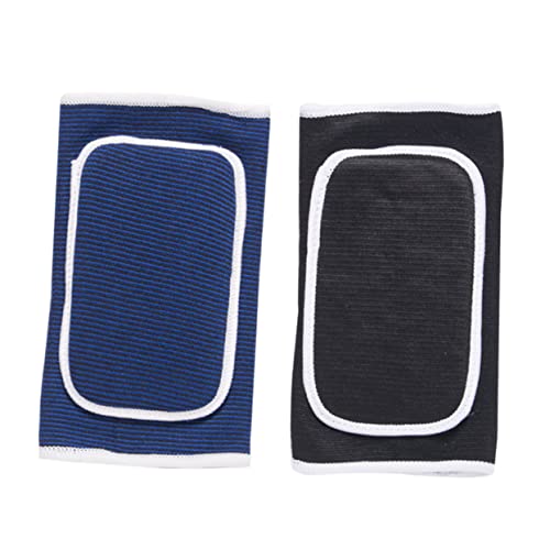 ifundom 1Pair Sports Fitness Elbow Sleeve Knitted Thick Sponge Support Pads Elbow Brace for Basketball Football Volleyball Weightlifting Yoga and Blue