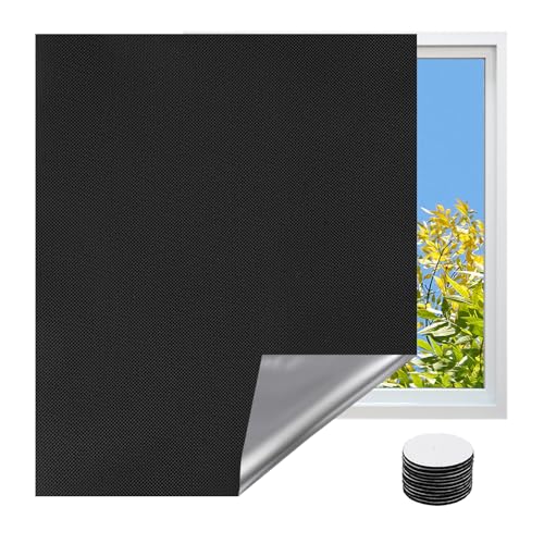 Estores Opacos Sin Taladrar, 100 x 145 cm Cortina Blackout, Portátil Cortina Opaca Foscurit con Capa Aislante térmico para Estores Opacos para Dormitorio Oficina Claraboyas Habitación Infantil