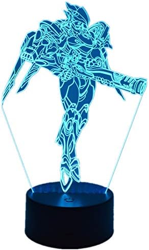 OW Overwatch Pharah 3D Night Light LED USB Home Decor Table Lamp Touch Remote Control 16 Color Gradient Creative Office Decor Children's Toys Gifts