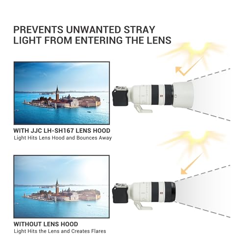 Image of JJC ALC-SH167 Lens Hood Shade for Sony FE 70-200mm F2.8 GM OSS II Lens | Bayonet, Reversible, for Sony SEL70200GM2 Lens, Allows to Attach 77mm Filter & Lens Cap, No Vignetting