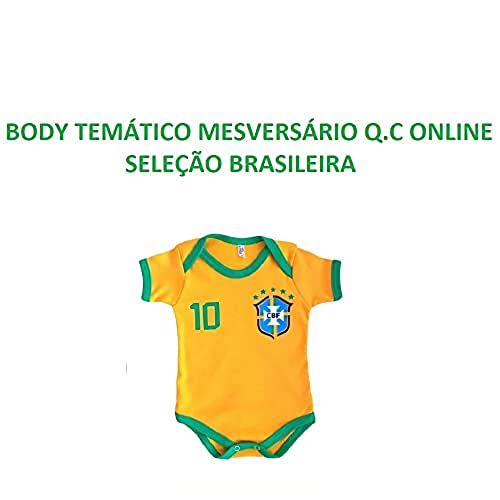 Body Bebe Mesversário Temático Roupinha de Bebê Brasil (M)