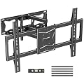 Full Motion TV Wall Mount for Most 37"-86" Flat/Curved TV up to 132lbs,Swivel Tilt Bracket with Articulating 6 Arms, Max VESA 600x400mm, Max 16” Wood Stud, MA02A