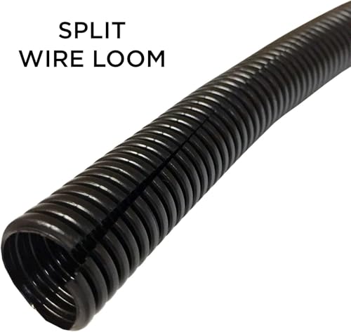 Flexible Polyethylene Wire Loom, 2 Inch Diameter, 7 Feet, Black miniatura 2