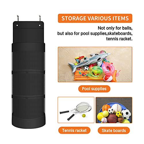 Boczif Hanging Organizer, Over The Door Hanging Sports Equipment And Ball Storage, Garage Sports Equipment Organizer For Hold Soccer, Basketball, Football, Volleyball And Swimming Gear #TOP1
