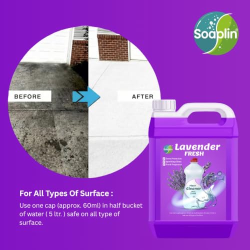 Image of Fresh Floor Cleaner Liquid Litre - Powerful Germ Protection, Sparkling Clean Floors, Long-Lasting Rose Fragrance, Safe for All Floor Types, Economical (Pack of 1, lavende)