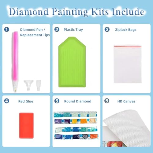 Kit diamond painting adulte fleur 40x70cm avec strass brillants pour salon