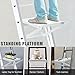 FiueStur Ladder Platform Anti-Slip Ladder Work Platform Accessories Extension Ladder Work Platform System for Painters and Tools, Foldable Silver Work Tray for Tools, Holds 400 lbs