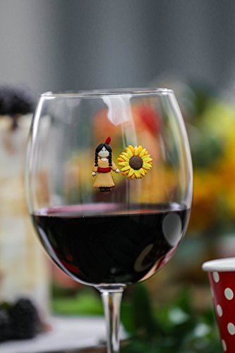 Thanksgiving Magnetic Wine Glass Charms Set Of 12 Perfect Drink Markers For Stemless Glasses, Champagne Flutes & More - Great Hostess Gift #TOP6