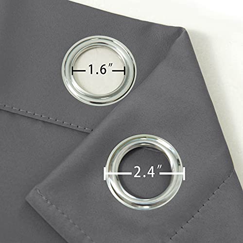 Image of LEMOMO Grey Blackout Curtains /52 x 95 Inch /Set of 2 Panels Thermal Insulated Room Darkening Curtains for Bedroom