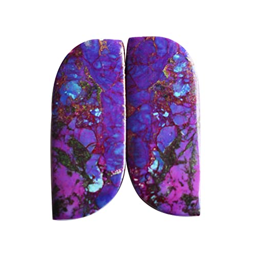 Pierre semi-précieuse cabochon violet et cuivre pour l'art de la haute bijouterie