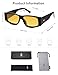 SOJOS Trendy Y2K Rectangle Polarized Sunglasses for Women Men Fashion Designer Rave Sunglasses SJ2228, Black/Yellow