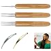 5 Pcs Dreadlocks Tool Set Includes 3 Pcs Dreadlocks Crochet 1 Hook 2 Hooks 3 Hooks Hair Weaving Needle Crochet, 2 Pcs Crochet Hair Tools Interlocking Dreadlock Needle Accessories for Braid Craft