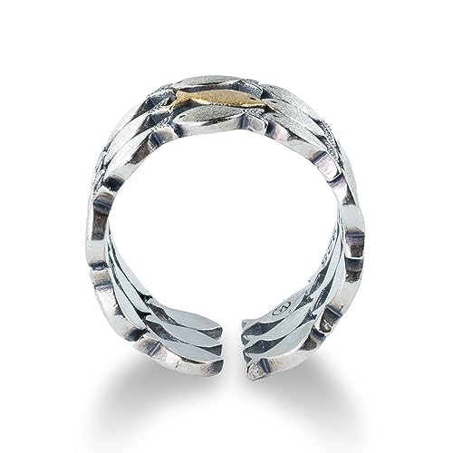 Generisch 925 GEGEN DEN STROM Ring Echtsilber (M/L)