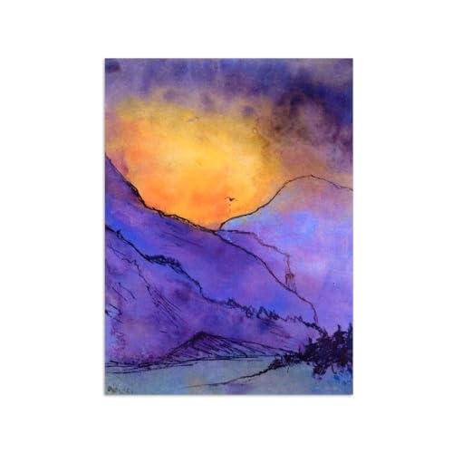 Impression sur toile paysage abstrait pour créer une ambiance sereine dans votre grand salon