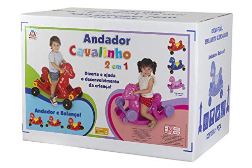 Andador Cavalinho 2 em 1 Braskit Azul