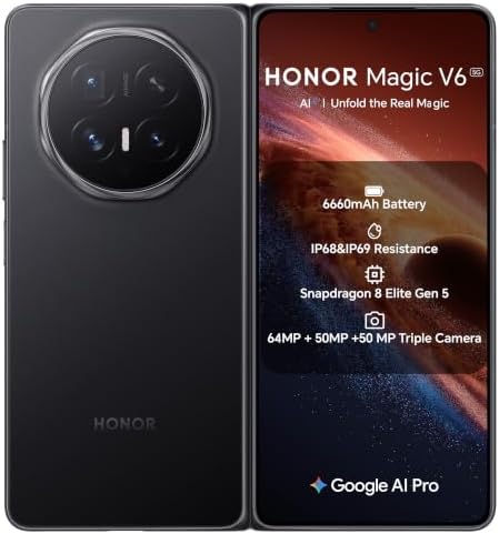 HONOR Magic V6 5G Falt-Smartphone 512GB, 16GB RAM, Black