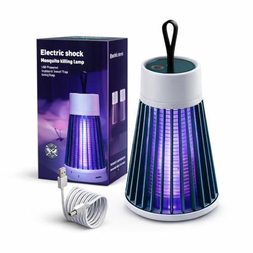Image of Electric Mosquito Killer Lamp with UV Light, USB Powered Portable Indoor Bug Trap for Bedroom, Office & Home