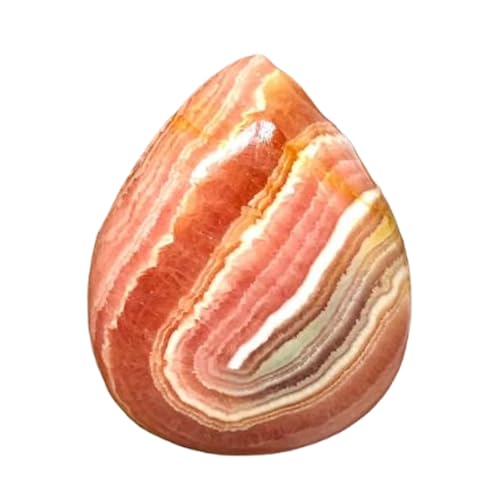 Rhodochrosite cabochon poire 27x22x7mm | Pierre naturelle pour pendentif, collier et bague