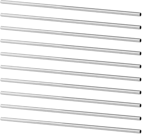 1/4 Inch OD 304 Stainless Steel Corrosion-Resistant Tube – Thick-Walled, Weldable Industrial Straight Round Pipe, 12 Inch Length(10pcs)