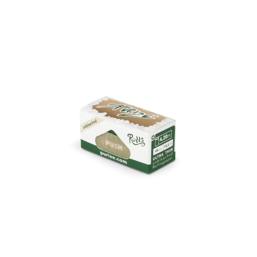 PURIZE® Brown Rolls Box - 24 x 4 Meter - Endless-Papers Roll - Ungebleichte, organische und geschmacksneutrale Paper Rolls