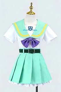 zhaoleijapan コスプレ衣装 涼村風 制服 刺繍ワッペン・パニエ付き コスチューム 変装 仮装 Cosplay