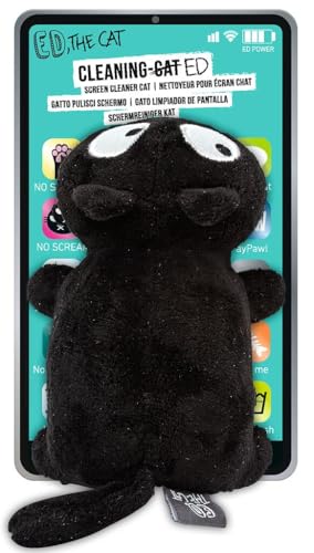 moses. Ed, the Cat Screen Clean Ed – Bildschirmreiniger aus Mikrofaser im Katzen-Design, für Smartphone, Tablet & Display, wiederverwendbar