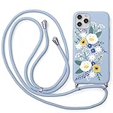 KAPUCTW for Apple iPhone SE 2022/2020/7/8 Case with Strap Crossbody Lanyard Case, Soft TPU with Adju