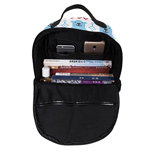 Mochila ligera unisex con diseño abstracto de copos de nieve para portátil 5
