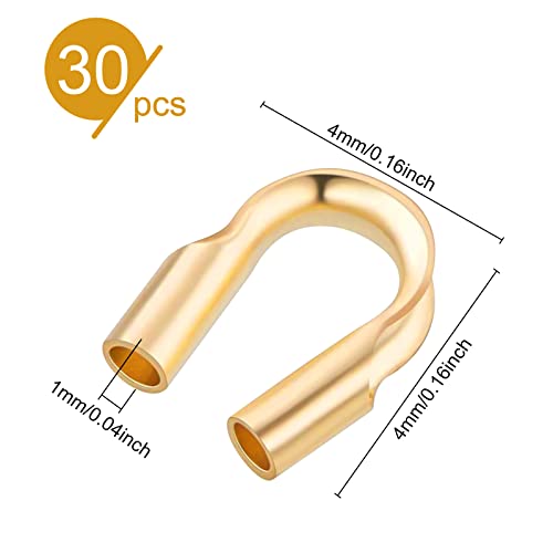 Benecreat 30 Pcs 14K Gold Filled Wire Guardian Wire Protector U Shape Findings For Diy Jewelry Making #TOP1