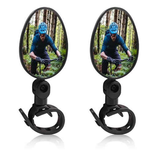 Miroir de vélo grand angle miroir convexe ovale pour vélo de route et de montagne