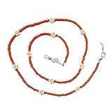 COSMEVIVI de flor de de arroz cadena de gafas para anteojos ajustables collar sujeta cuelga gafas Máscaras cadena de cordón bohemio cadena de cuentas Rosario