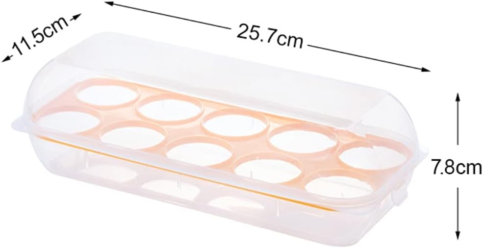 PP Egg Storage Box, Shockproof Food Organizer for Refrigerator, Kitchen Fresh-keeping Tray