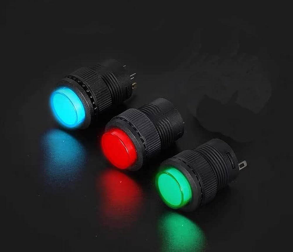 Amazon.co.jp: Moechando R16-503AD LED付きプッシュスイッチ