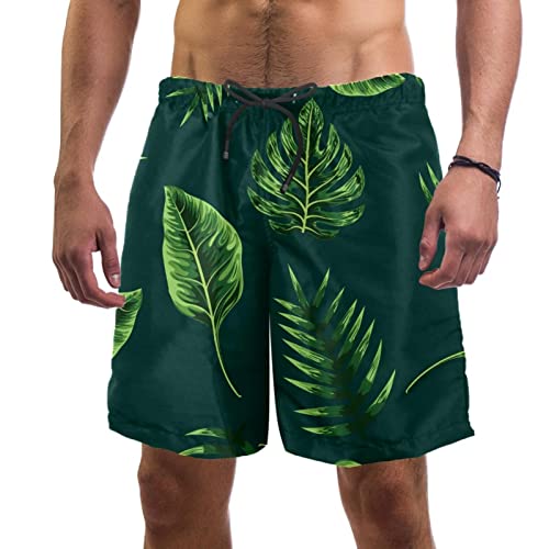 Maillots de Bain pour Hommes JDEZ à motif feuille de bananier