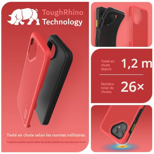 Coque Fairphone 6 qualité militaire TUDIA DualShield antichoc double couche rouge - 2