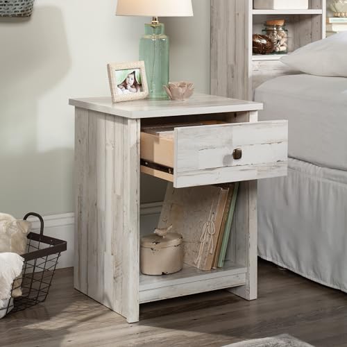 Image of Sauder River Ranch Night Stand, White Plank Finish