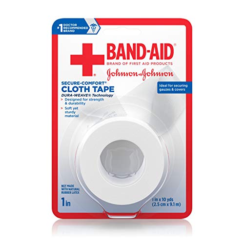 Band-Aid Brand First Aid Products Medical Tough Cloth Tape for Securing Bandages, 1 in by 10 yd