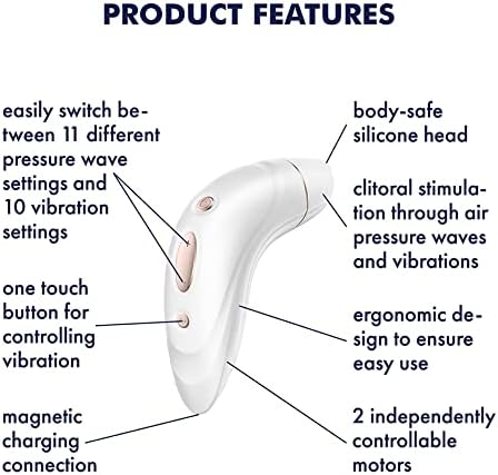 Satisfyer Pro 1+ Air-Pulse Clitoris Stimulating Vibrator - Non-Contact Clitoral Sucking Pressure-Wave Technology & Vibration, Waterproof, Rechargeable
