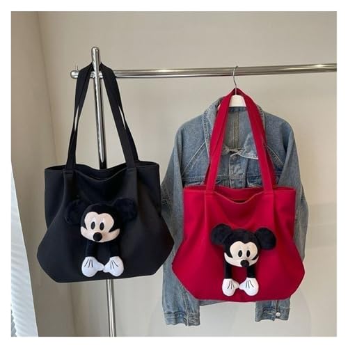 Cartoon Shoulder Bag, Tote Bag, Commuter Handbag, Commuter Shoulder Bag(Black)2