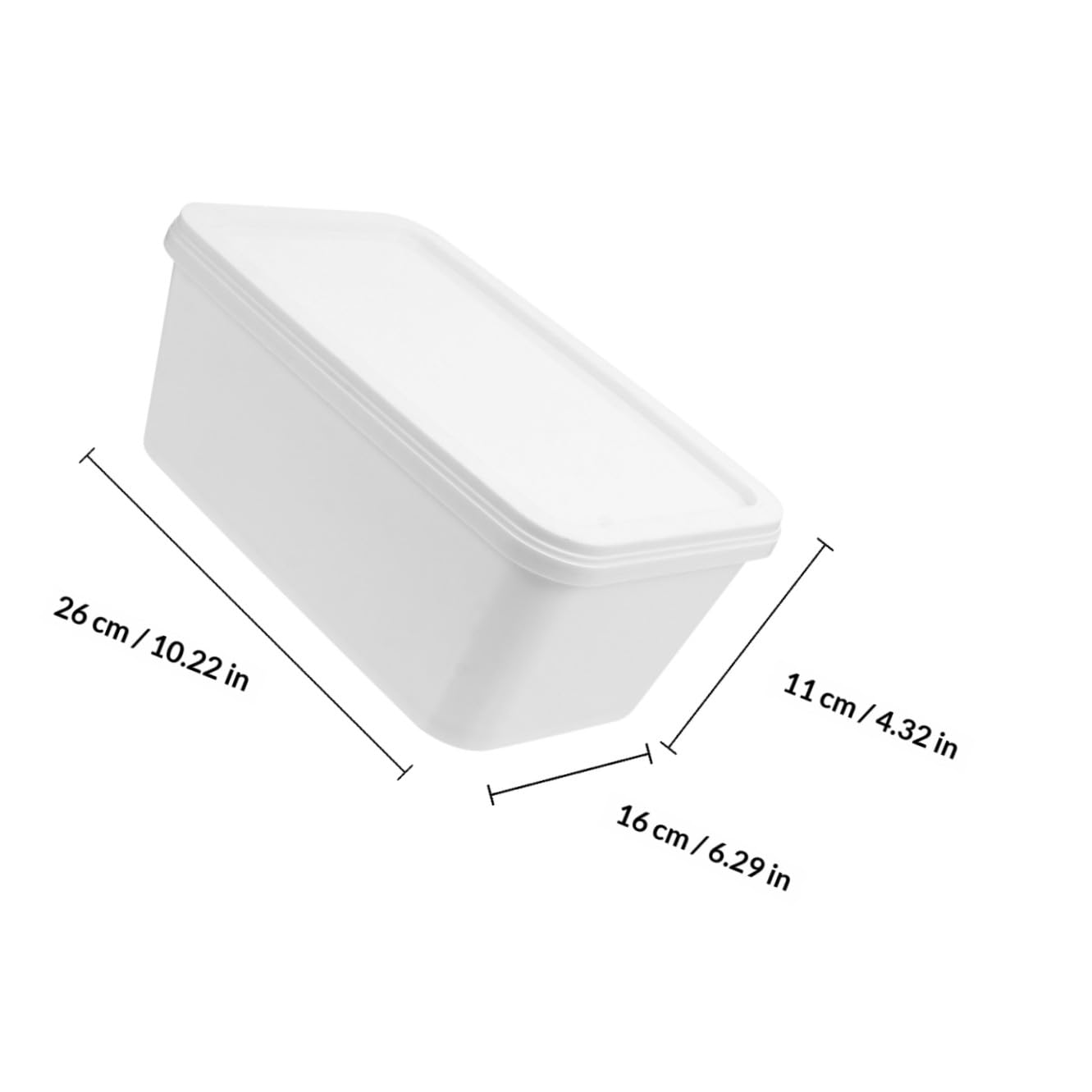 Boîte de Glace Rectangulaire 3 Litres en Plastique, Lot de 2