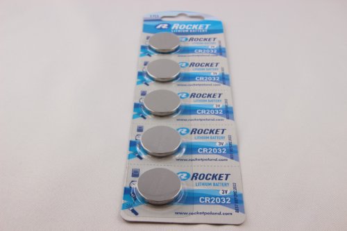 Rocket Lithium Batterie Power CR 2032 3V - 5 er Blister Battery Knopfzelle Cover