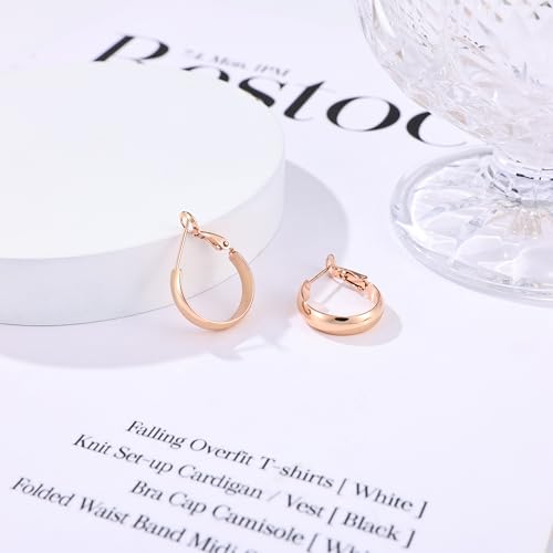 Image of Gacimy Gold Hoop Earrings for Women with 925 Sterling Silver Post