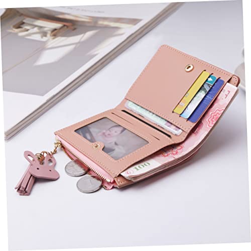 Portable Pu Wallet for Women Short Multifunctional Purse Tassel Delicate Zippered Holder for Cards and Cash Compact Design for Daily Use2